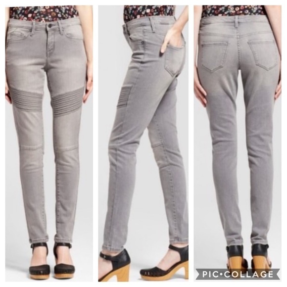 Mossimo NWOT moto biker stretch skinny pants 25 - Picture 1 of 8